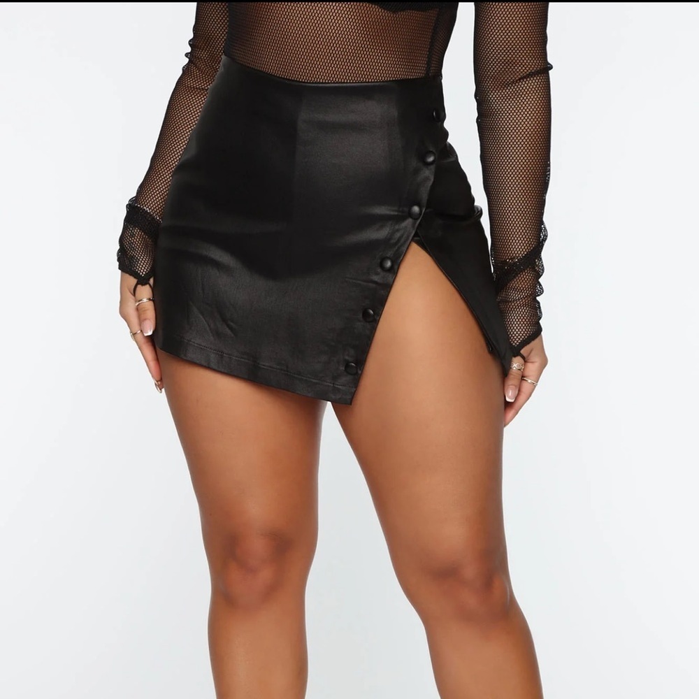 Fashion Nova Leather Skort - Picture 3 of 6